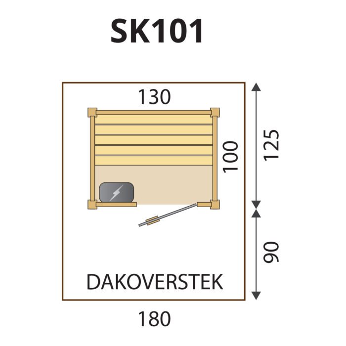 Buitensauna massief SK101 - Afbeelding 2