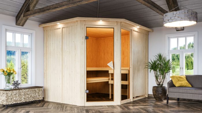 Sauna "Fiona 3" met dakkraag - Afbeelding 11