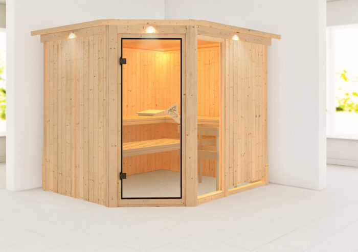 Sauna "Fiona 3" met dakkraag - Afbeelding 12