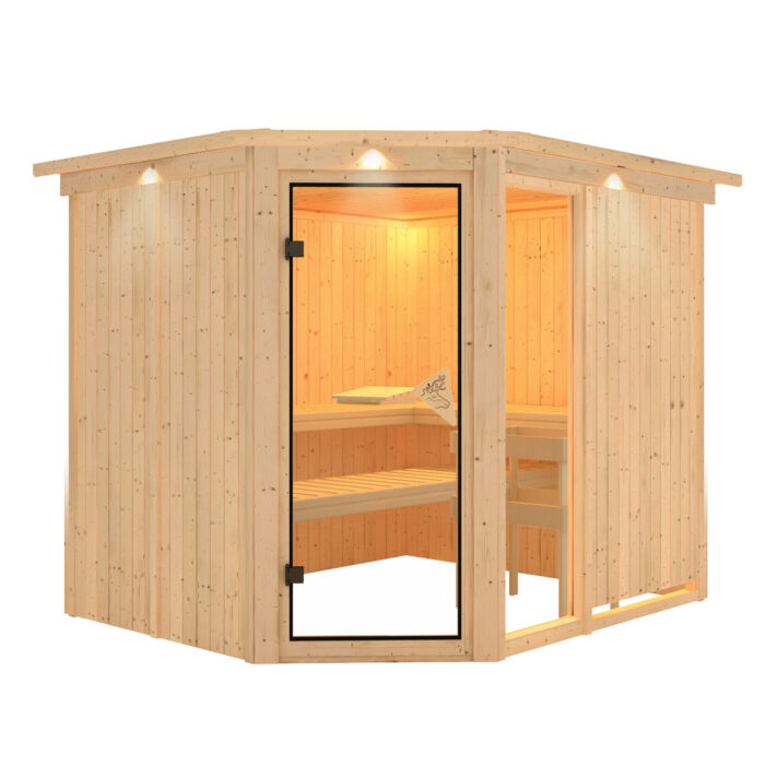 Sauna "Fiona 3" met dakkraag - Afbeelding 2